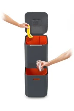 Joseph Joseph Totem Compact trash bin 40 L, Graphite Grey Discount