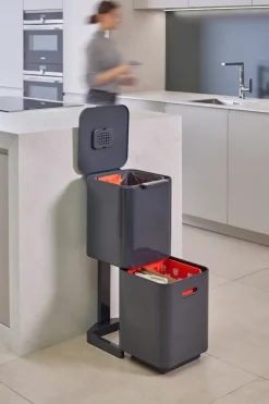 Joseph Joseph Totem Compact trash bin 40 L, Graphite Grey Discount