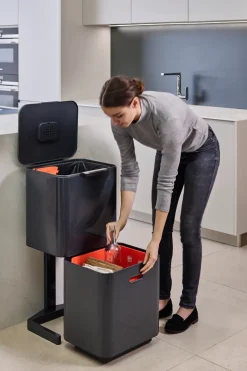 Joseph Joseph Totem Max trash bin 60 L, Graphite Grey New