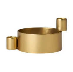 Broste Copenhagen Judie candlestick, 7x14 cm Gold-coloured Sale