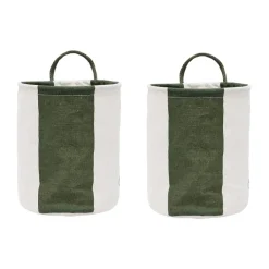 OYOY Kara storage basket small Ø18x22 cm 2-pack, Dark Green Outlet