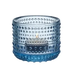 Iittala Kastehelmi candleholder, Aqua Blue