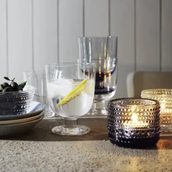 Iittala Kastehelmi candleholder, Grey Clearance