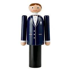 Kay Bojesen Denmark Kay Bojesen groom, Blue-black and white, 18 cm BlueBlack Online