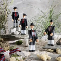 Kay Bojesen Denmark Kay Bojesen man in Norwegian folk costume, Black-red-white BlackWhiteRed Sale