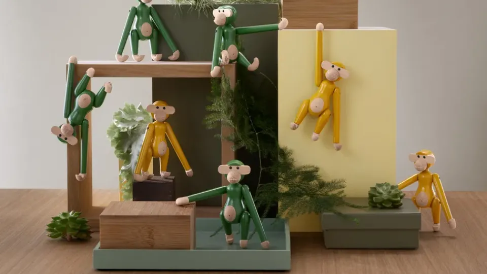 Kay Bojesen Denmark Kay Bojesen mini vintage monkey, Green Discount