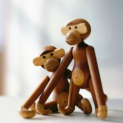 Kay Bojesen Denmark Kay Bojesen wooden monkey small, Teak-limba wood 20 cm Brown Clearance