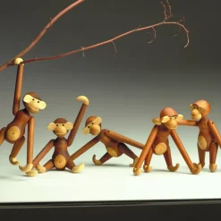 Kay Bojesen Denmark Kay Bojesen wooden monkey small, Teak-limba wood 20 cm Brown Clearance