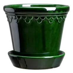 Bergs Potter Københavner flower pot glazed Ø18 cm, Green Discount