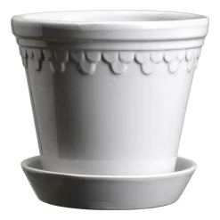 Bergs Potter Københavner flower pot glazed Ø18 cm, Mineral White Best