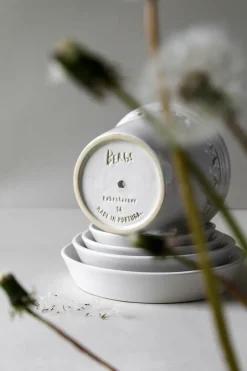 Bergs Potter Københavner flower pot glazed Ø18 cm, Mineral White Best