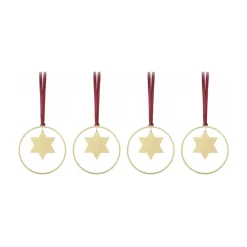 Blomus KITAI tree decoration 8,5 cm 4-pack, Stars Gold-coloured Hot