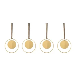 Blomus KITAI tree decoration 8,5 cm 4-pack, Circle Gold-coloured