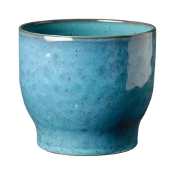 Knabstrup Keramik Knabstrup outdoor flower pot Ø16.5 cm, dusty Blue Hot