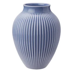 Knabstrup Keramik Knabstrup vase ribbed 20 cm, lavender Blue Online