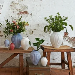 Knabstrup Keramik Knabstrup vase ribbed 20 cm, lavender Blue Online