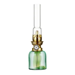 Karlskrona Lampfabrik Koholmen paraffin lamp, jade Green Hot