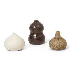 Ferm Living Komo vasee mini set of 3, -white Brown Best