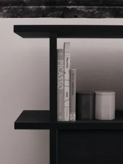 Ferm Living Kona bookcase cabinet insert, Dark Stained Brown Best