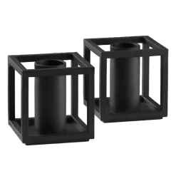 Audo Copenhagen Kubus Micro candle holder 2-pack, Black Outlet