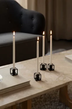 Audo Copenhagen Kubus Micro candle holder 2-pack, Black Outlet