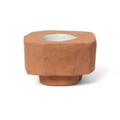 Ferm Living Kurinu candlestick, Terracotta Red Hot