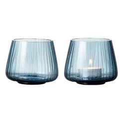Bitz Kusintha tea light holder 7.5 cm 2-pack, Blue Clearance