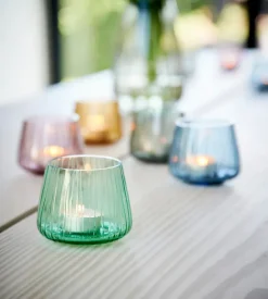Bitz Kusintha tea light holder 7.5 cm 2-pack, Amber Yellow New