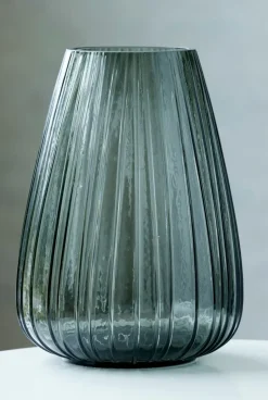 Bitz Kusintha vase 22 cm, Smoke GreyTransparent Discount