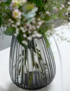 Bitz Kusintha vase 22 cm, Smoke GreyTransparent Discount
