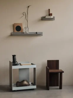 Ferm Living Lager wall shelf single 85, Aluminium Silver-coloured Hot