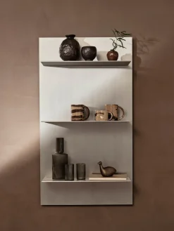 Ferm Living Lager wall shelf triple 55x100 cm, Aluminium Silver-coloured Best