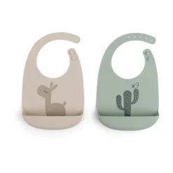 Done by deer Lalee Bib 2-Pack, Sand green BeigeGreen Online
