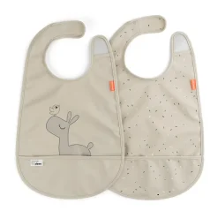 Done by deer Lalee bib with velcro 2-pack, Sand Beige Online