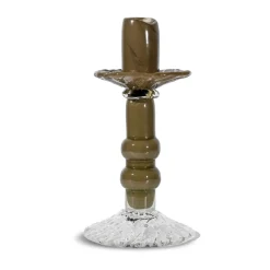 Byon Lara candle holder S 22 cm, Green-clear GreenTransparent Clearance
