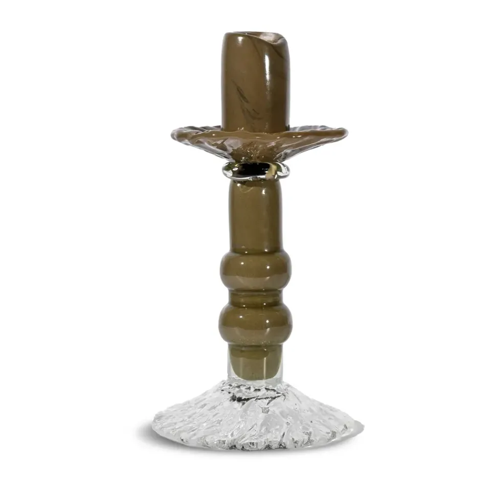 Byon Lara candle holder S 22 cm, Green-clear GreenTransparent Clearance