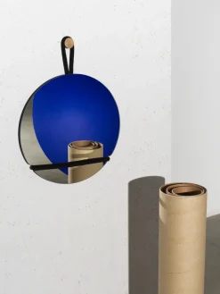 Design House Stockholm Lasso mirror round, clear- Black Sale