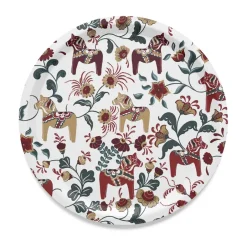 Arvidssons Textil Leksand round tray Ø31 cm, Anniversary edition 30 years WhiteRedBlue New