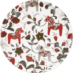 Arvidssons Textil Leksand round tray Ø31 cm, Wine Red Best