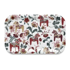 Arvidssons Textil Leksand tray 21x33 cm, Anniversary edition 30 years WhiteRedBlue
