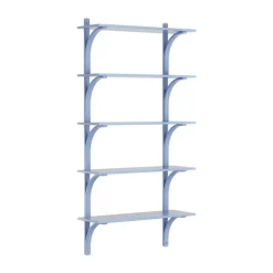Swedese Levi shelf 5 shelves, ILKE -brass, 90 cm Blue Online