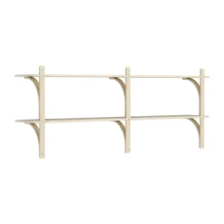 Swedese Levi shelf, Lacquered ash-brass, 2 shelves, 180 cm Beige Online