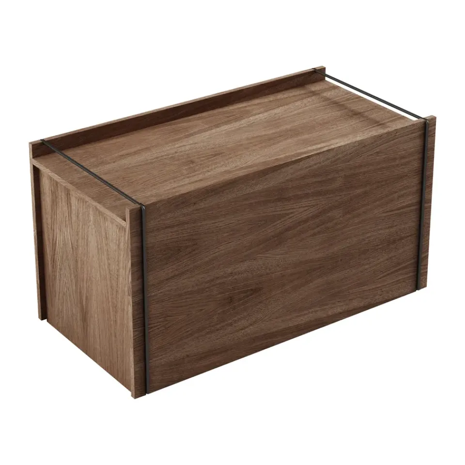 MOEBE Lid to storage box 28x60 cm, Smoked oak Brown