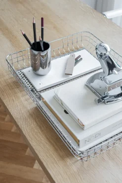 Mette Ditmer Lift tray 33.5x45.5 cm, Chrome Silver-coloured New