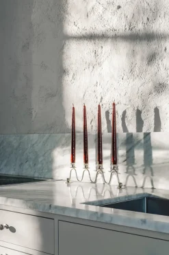 Hilke Collection Lignano Sabbiadoro Advent candlestick, Nickel-plated brass Silver-coloured Online