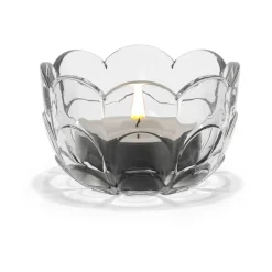 Holmegaard Lily candle holder Ø7 cm, Clear Transparent Discount