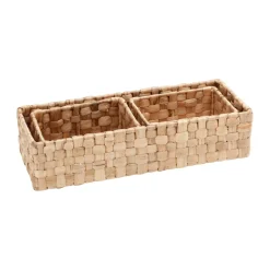 Dixie Lily storage box panama 3 pieces, Natural Beige New