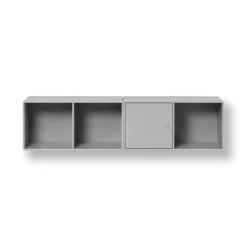 Montana Line shelf module wall hung 1 door, Nordic 09 Grey Best