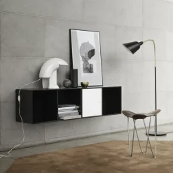 Montana Line shelf module wall hung 1 door, Nordic 09 Grey Best