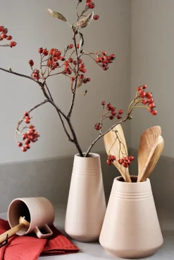 NJRD Lines vase 18 cm, Beige